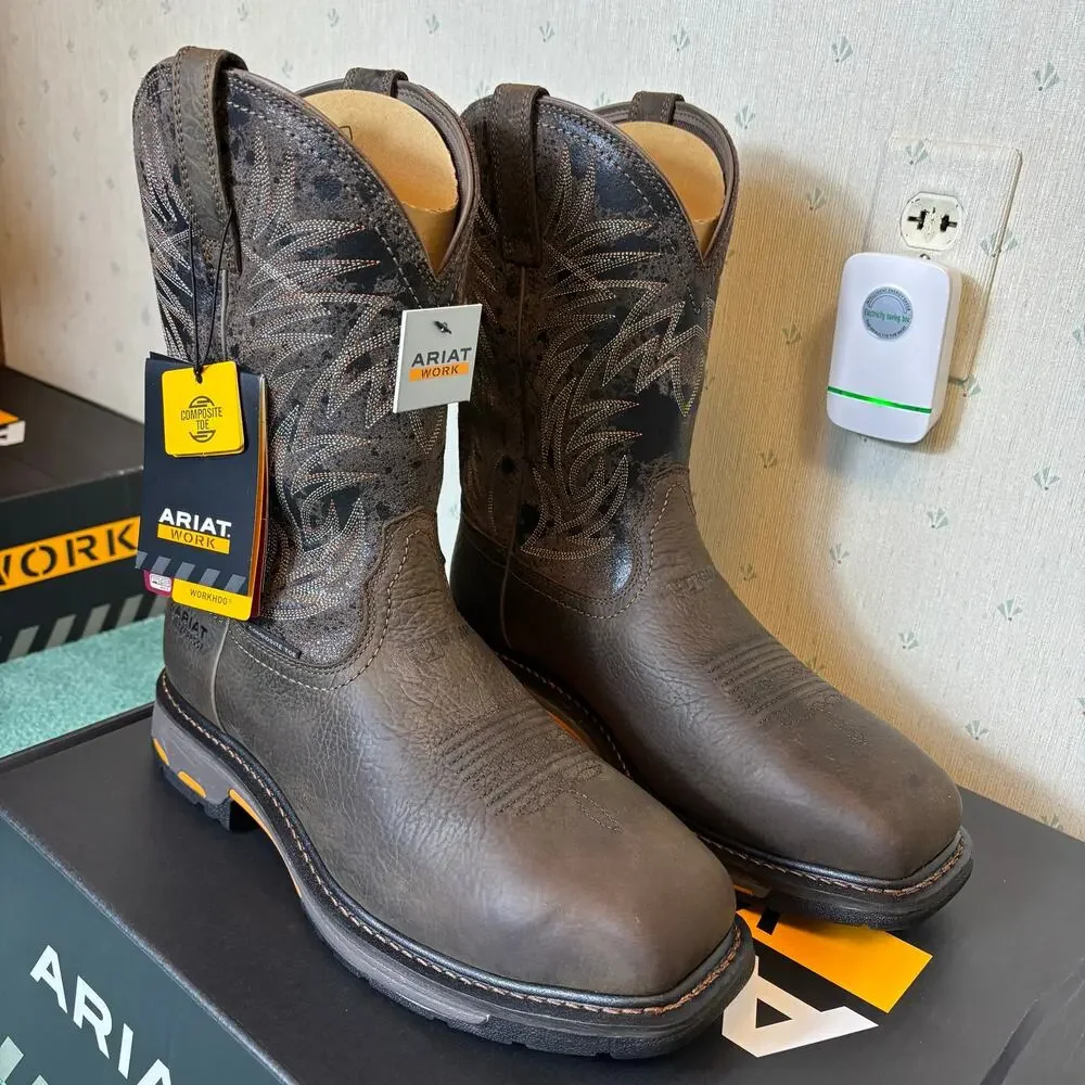 Ariat WorkHog Wide Square Toe MetGuard Waterproof Composite Work Boot Size 11